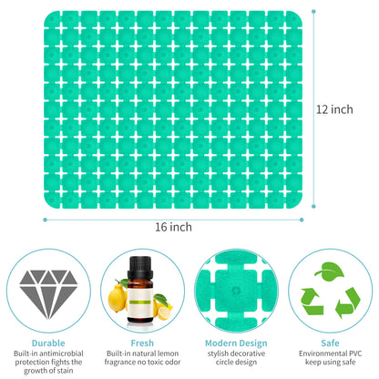 OTHWAY 2-Pack Square Sink Mats,Non-Slip Sink Mats for Kitchen, Quick-Dry Dish Drying Pad & Cabinet Protector, Flexible PVC Sink Grid Liner for Stainless Steel/Ceramic Sinks, 15.7"x11.8"
