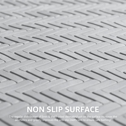 OTHWAY Extra Large Non-Slip Bath Mat with Strong Suction Cups, 28" x 17" Soft Rubber Shower Mat for Bathroom Floor, Durable & Skin-Friendly Bath Rug