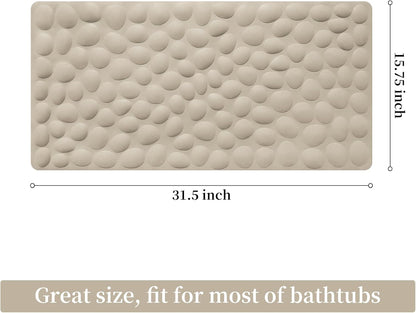 Non-Slip Bathtub Mat OTHWAY Soft Rubber Bathroom Bathmat with Strong Suction Cups