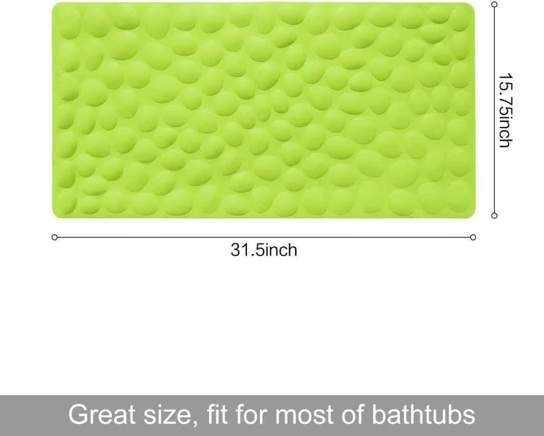 Non-Slip Bathtub Mat OTHWAY Soft Rubber Bathroom Bathmat with Strong Suction Cups