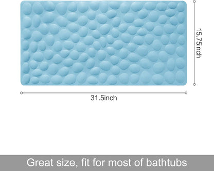 Non-Slip Bathtub Mat OTHWAY Soft Rubber Bathroom Bathmat with Strong Suction Cups
