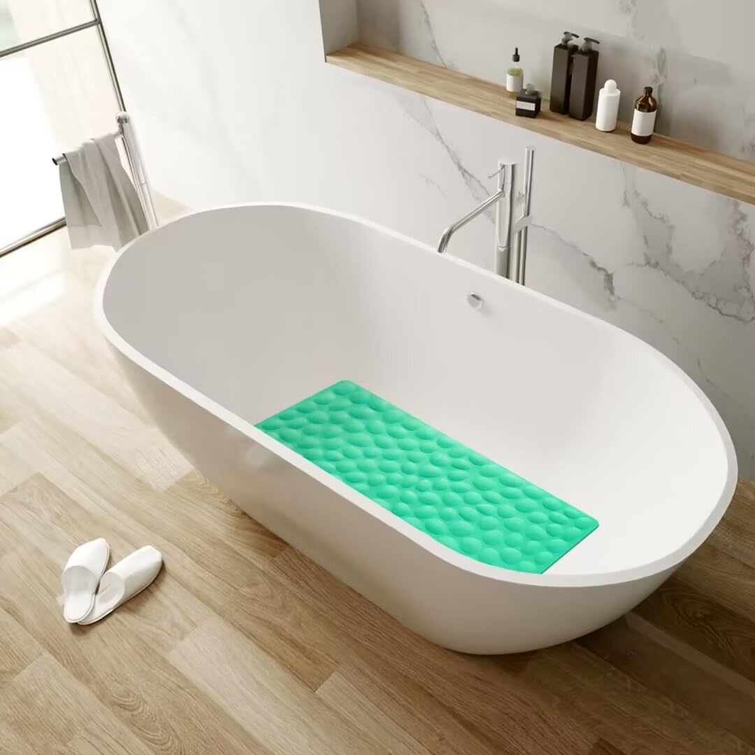 Non-Slip Bathtub Mat OTHWAY Soft Rubber Bathroom Bathmat with Strong Suction Cups