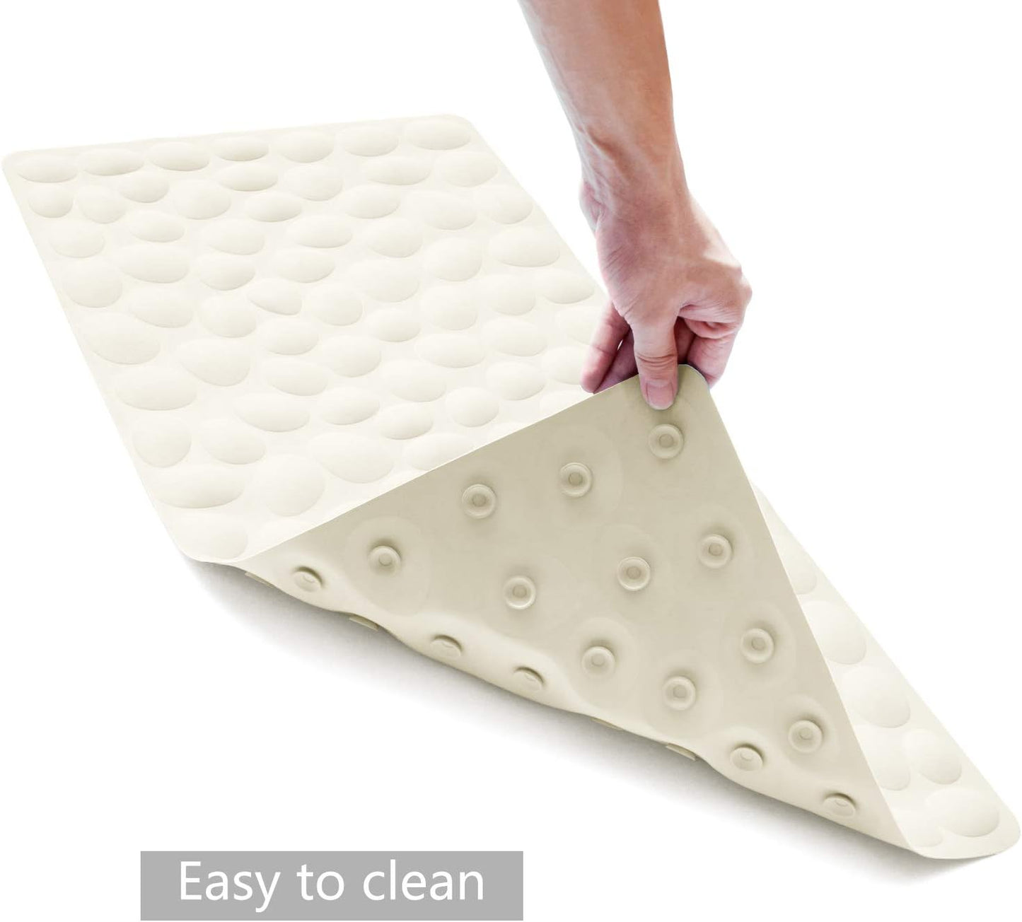 Non-Slip Bathtub Mat OTHWAY Soft Rubber Bathroom Bathmat with Strong Suction Cups
