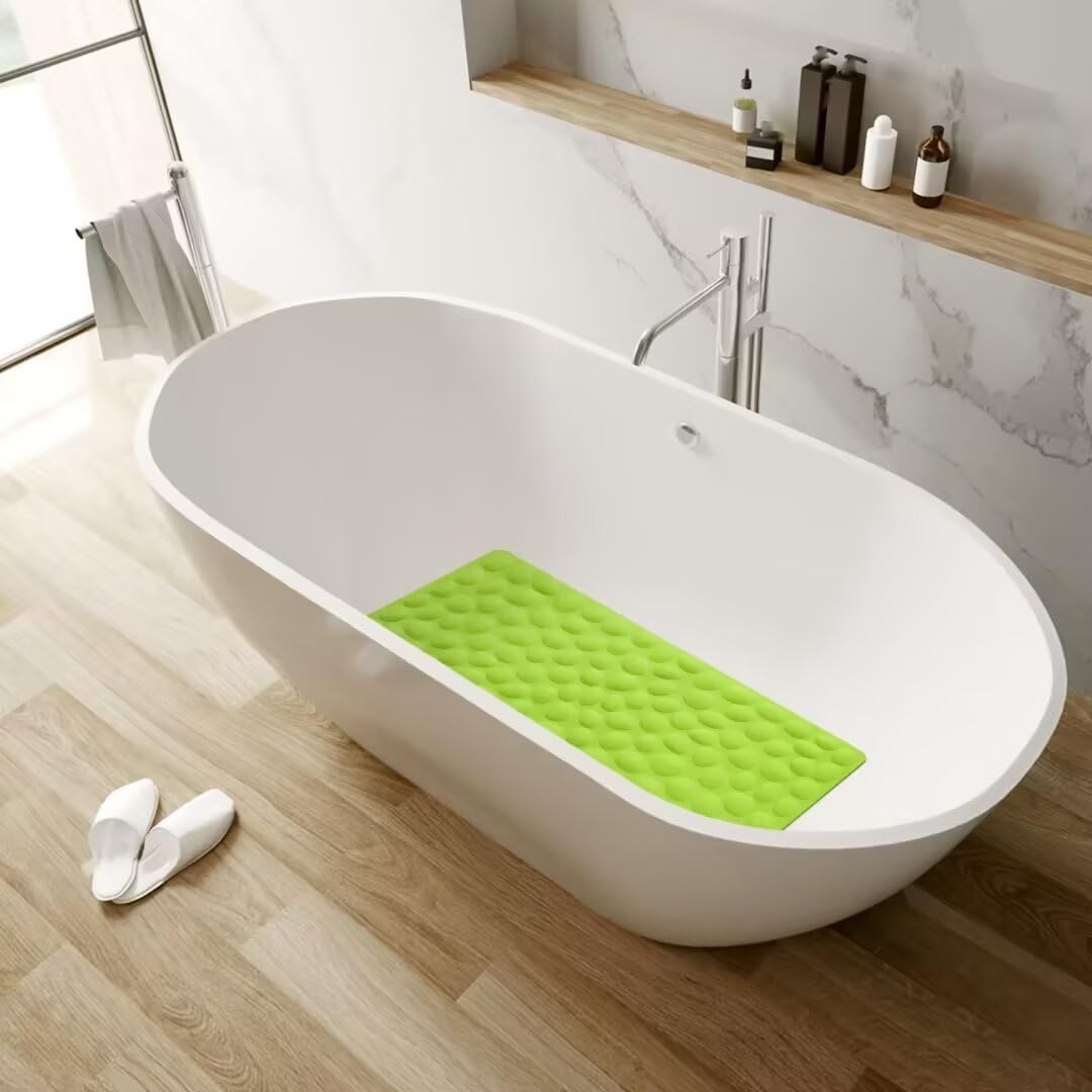 Non-Slip Bathtub Mat OTHWAY Soft Rubber Bathroom Bathmat with Strong Suction Cups