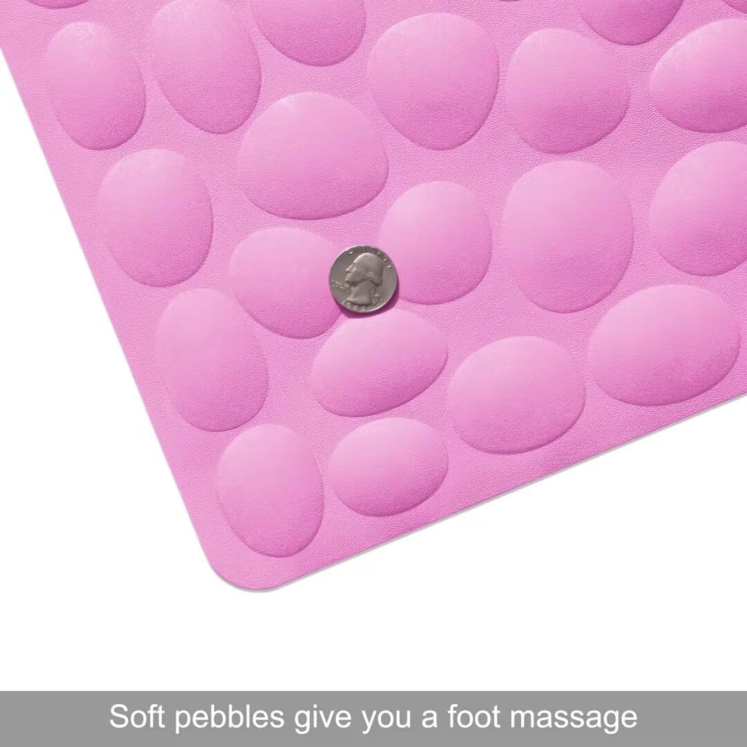 Non-Slip Bathtub Mat OTHWAY Soft Rubber Bathroom Bathmat with Strong Suction Cups