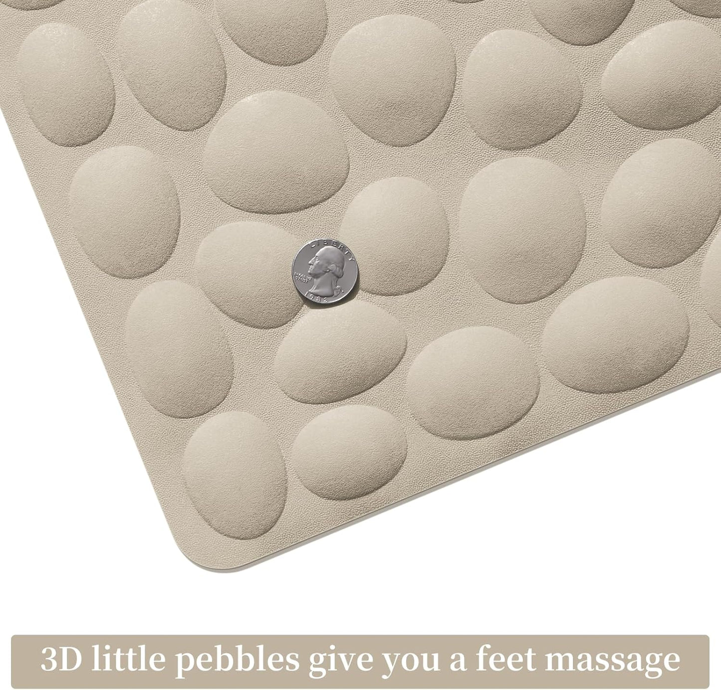 Non-Slip Bathtub Mat OTHWAY Soft Rubber Bathroom Bathmat with Strong Suction Cups