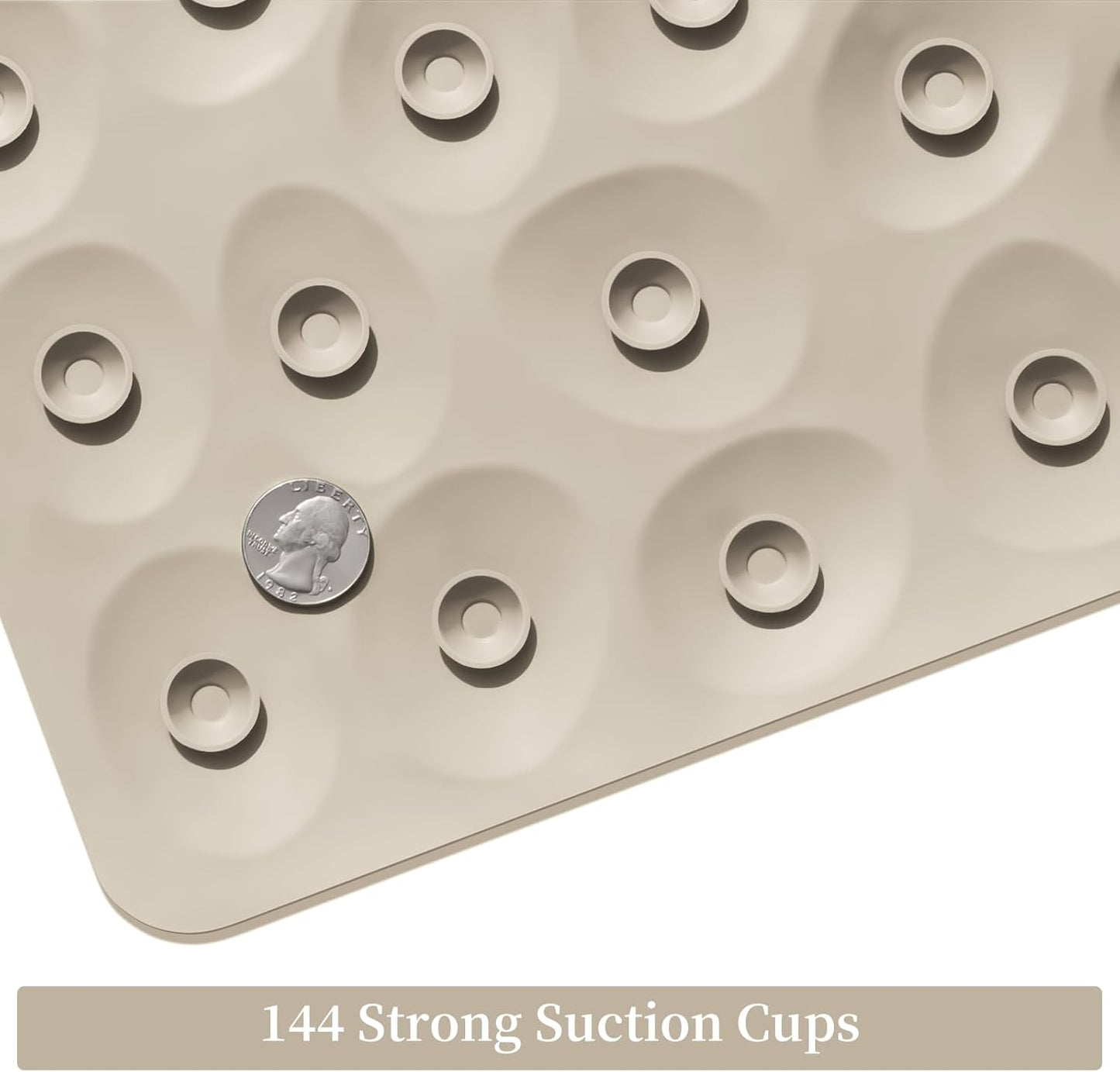 Non-Slip Bathtub Mat OTHWAY Soft Rubber Bathroom Bathmat with Strong Suction Cups
