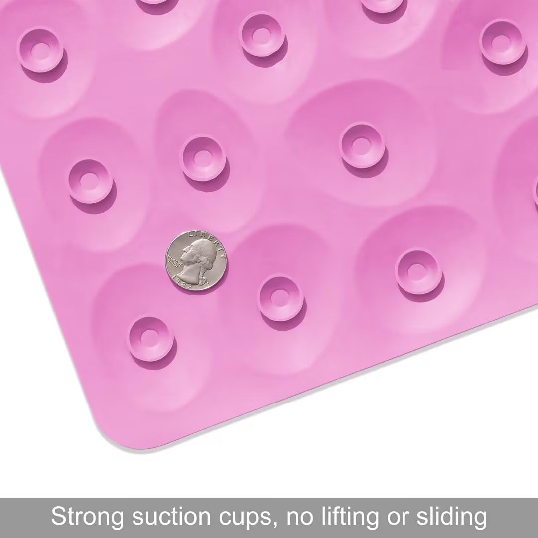 Non-Slip Bathtub Mat OTHWAY Soft Rubber Bathroom Bathmat with Strong Suction Cups