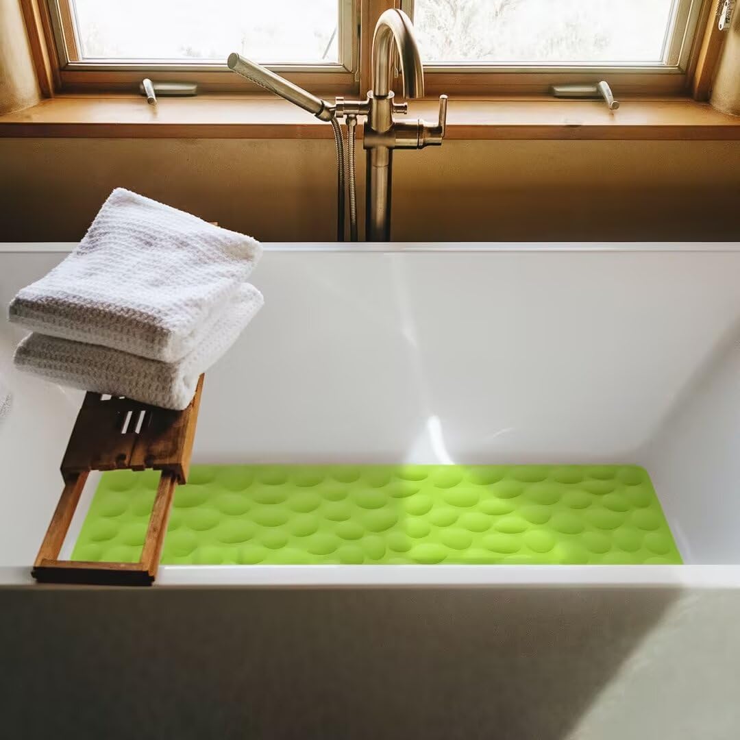 Non-Slip Bathtub Mat OTHWAY Soft Rubber Bathroom Bathmat with Strong Suction Cups