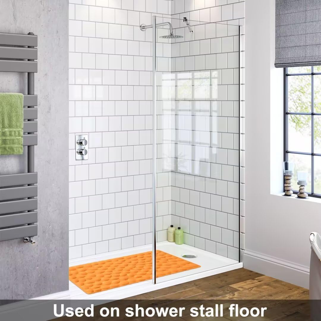 Non-Slip Bathtub Mat OTHWAY Soft Rubber Bathroom Bathmat with Strong Suction Cups