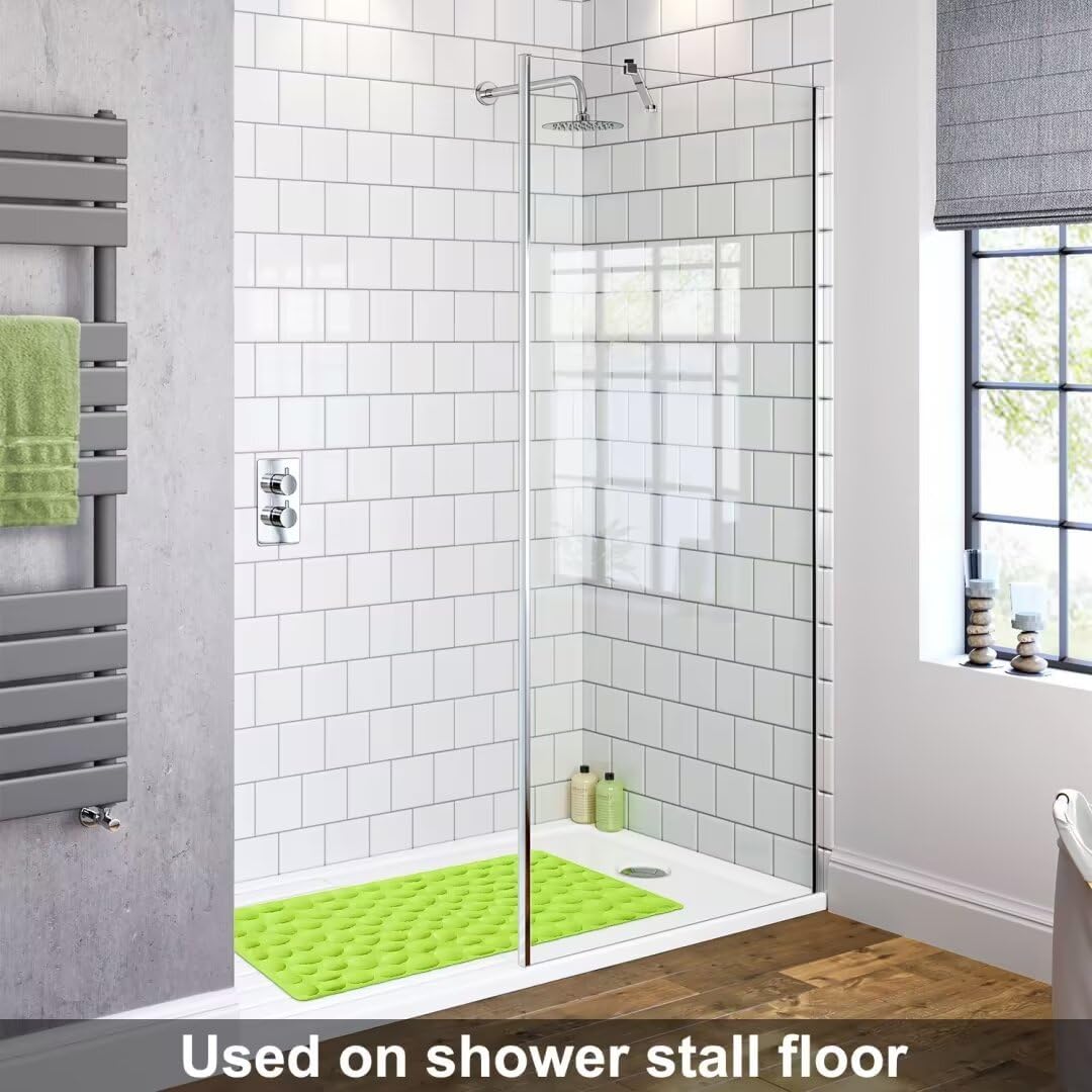 Non-Slip Bathtub Mat OTHWAY Soft Rubber Bathroom Bathmat with Strong Suction Cups