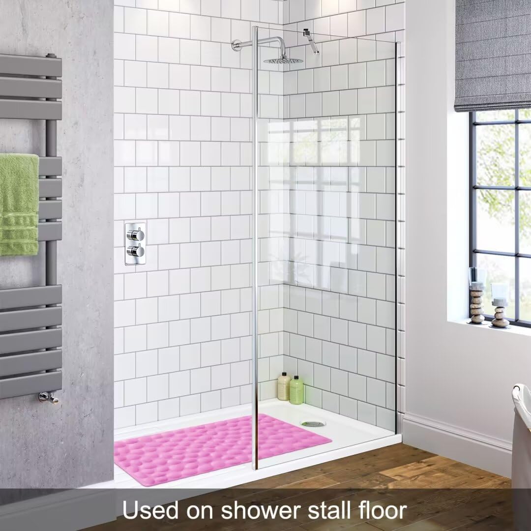 Non-Slip Bathtub Mat OTHWAY Soft Rubber Bathroom Bathmat with Strong Suction Cups