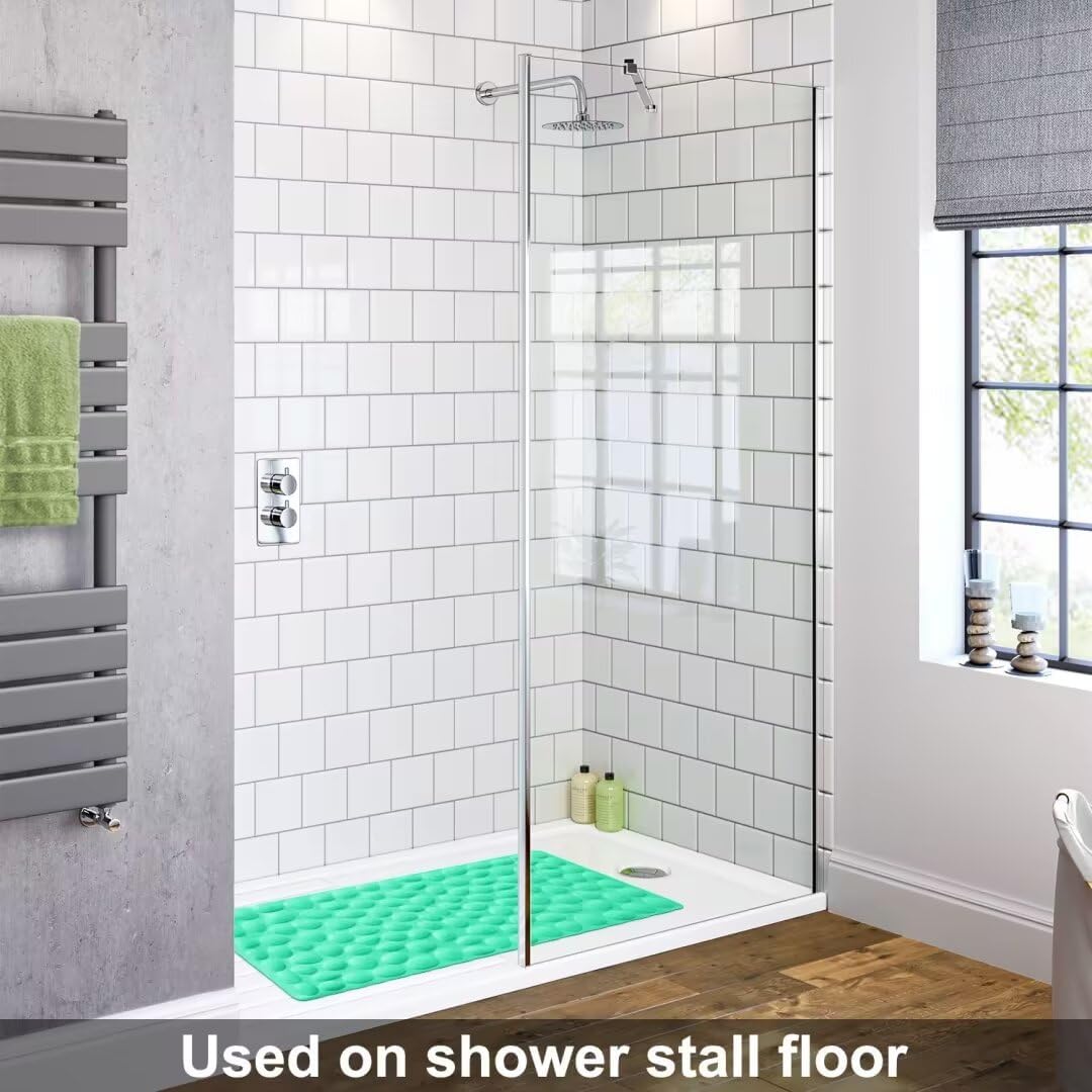 Non-Slip Bathtub Mat OTHWAY Soft Rubber Bathroom Bathmat with Strong Suction Cups