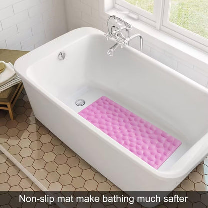 Non-Slip Bathtub Mat OTHWAY Soft Rubber Bathroom Bathmat with Strong Suction Cups