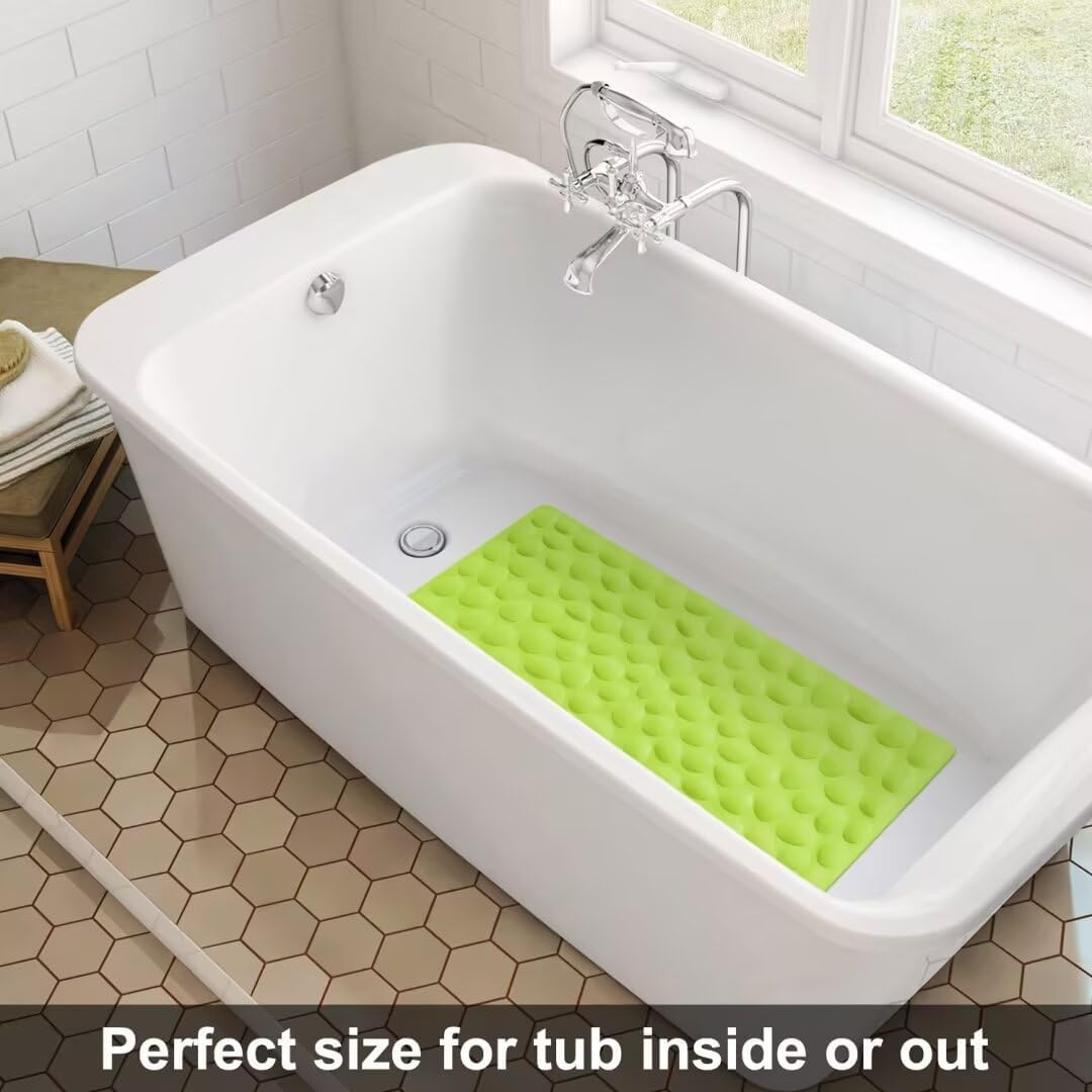 Non-Slip Bathtub Mat OTHWAY Soft Rubber Bathroom Bathmat with Strong Suction Cups