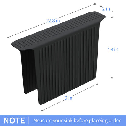 Bligli Silicone Sink Divider Mat - 11.8x5.3 inch Non-Slip Kitchen Organizer, Dish & Glassware Protector for Double Basins, Scratch & Stain Resistant, Durable & Flexible