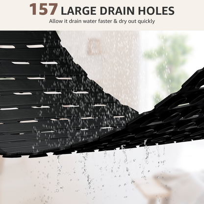 OTHWAY Non Slip Shower Mat for Tub & Inside Shower,36.6" x 16.9" Soft TPE Bath Mat with Suction Cups,Easy to Cut Shower Floor Mat,Machine Washable Bathtub Mats