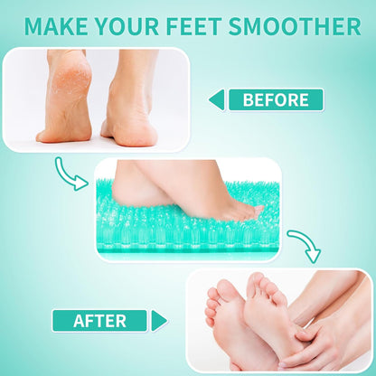 Yolife Shower Foot Scrubber Mat,Anti-Slip Bath Mat with Scrub Bristles & Strong Suction Cups to Soothe Achy Feet