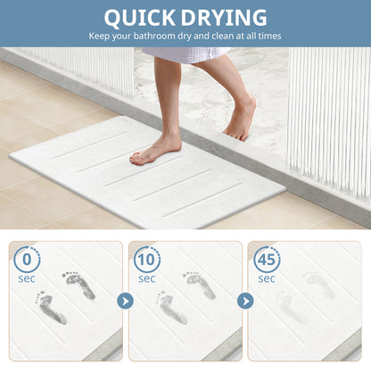 Yolife 32"x 20" Diatomite Bath Mat, Super Absorbent Quick-Dry Stone Bathroom Floor Mat, Non-Slip Natural Diatomaceous Earth Shower Rug, Large Bath Pad for Bathroom, Kitchen, Entryway, Easy to Clean