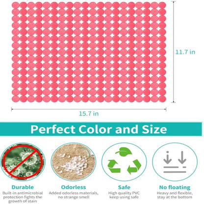 Bligli Round Sink Mats 2-Pack ,Non-Slip PVC Sink Protector, Fits Stainless Steel / Ceramic Sinks,15.7 x 11.8 inch,Fast Draining Dot Design for Kitchen Sink