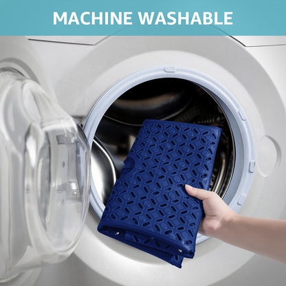 OTHWAY Square Shower Mat, 27"x 27" Extra Large Shower Mats for Inside Shower, TPE Anti Slip Shower Mat with Suction Cups Drain Holes, Machine Washable Shower Floor Mat