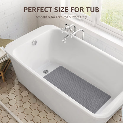 OTHWAY Extra Large Non-Slip Bath Mat with Strong Suction Cups, 28" x 17" Soft Rubber Shower Mat for Bathroom Floor, Durable & Skin-Friendly Bath Rug