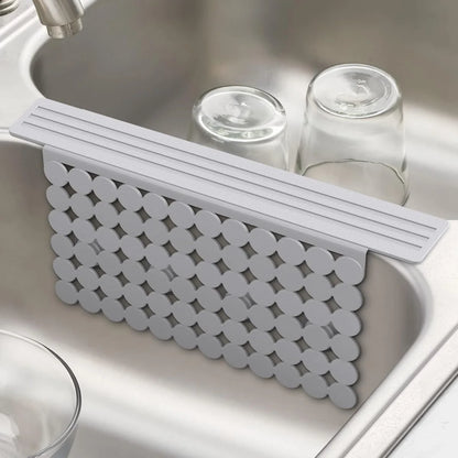 Bligli PVC Sink Divider Mat - 12.2"x4.7", Non-Slip with 6 Suction Cups, Scratch & Stain Resistant, Fits Divided Basins, Easy to Clean