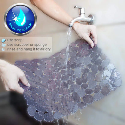 Bligli Non-Slip PVC Sink Mats (2-pack) – Pebble Design Protector for Stainless Steel/Porcelain, Dish Drying & Kitchen Liner, 15.7"x11.8"
