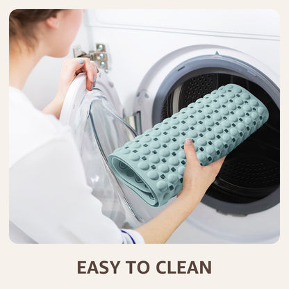OTHWAY Non Slip Bath Tub Shower Mat with Suction Cups, Drain Holes, Bathtub Floor Liner Mats for Inside Shower Bathroom, Machine Washable, Soft on Feet, 35x16 Inch