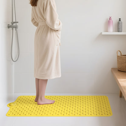 OTHWAY Non-Slip Bath Mat for Tub with Hair Catcher, 39"x17" Long Shower Mat, Large Drain Holes, Machine Washable Gripper Tub Mat