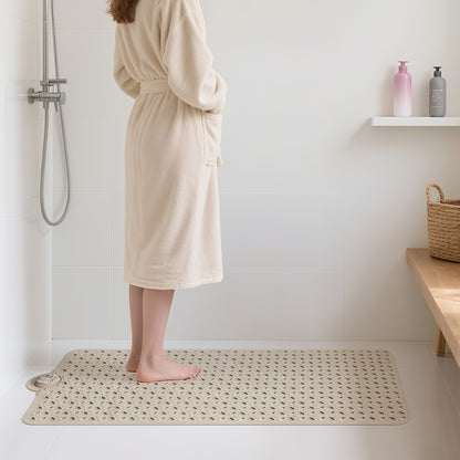 OTHWAY Non-Slip Bath Mat for Tub with Hair Catcher, 39"x17" Long Shower Mat, Large Drain Holes, Machine Washable Gripper Tub Mat