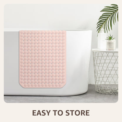 OTHWAY Non Slip Bath Tub Shower Mat with Suction Cups, Drain Holes, Bathtub Floor Liner Mats for Inside Shower Bathroom, Machine Washable, Soft on Feet, 35x16 Inch