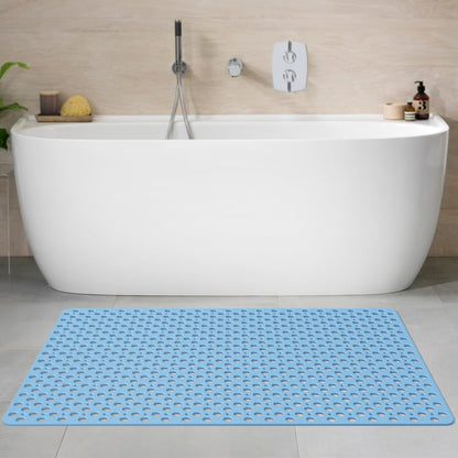 Yolife Large Shower Mat, 47" x 32" Non Slip Shower Mats for Inside Shower with Drain Holes and Suction Cups, No Odor Soft Shower Floor Mat, Grey