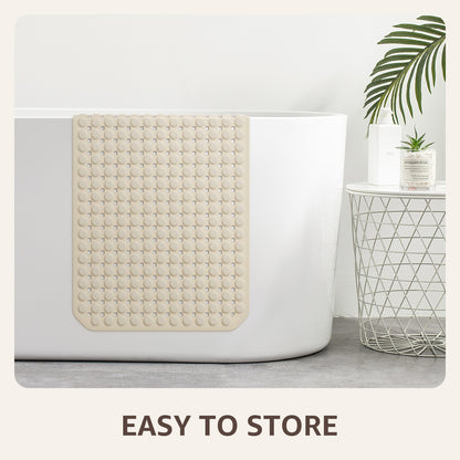 OTHWAY Non Slip Bath Tub Shower Mat with Suction Cups, Drain Holes, Bathtub Floor Liner Mats for Inside Shower Bathroom, Machine Washable, Soft on Feet, 35x16 Inch