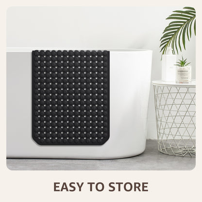 OTHWAY Non Slip Bath Tub Shower Mat with Suction Cups, Drain Holes, Bathtub Floor Liner Mats for Inside Shower Bathroom, Machine Washable, Soft on Feet, 35x16 Inch