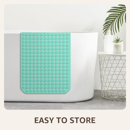 OTHWAY Non Slip Bath Tub Shower Mat with Suction Cups, Drain Holes, Bathtub Floor Liner Mats for Inside Shower Bathroom, Machine Washable, Soft on Feet, 35x16 Inch