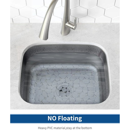 Bligli Non-Slip PVC Sink Mats (2-pack) – Pebble Design Protector for Stainless Steel/Porcelain, Dish Drying & Kitchen Liner, 15.7"x11.8"