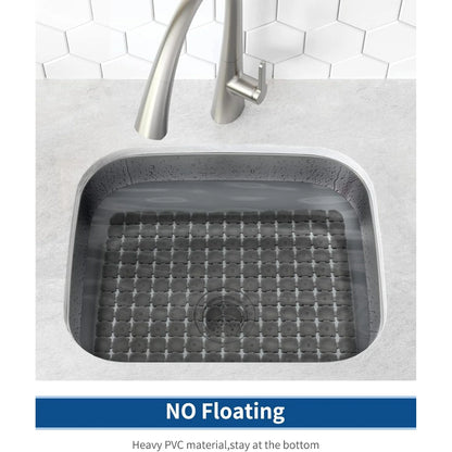 Bligli 2-Pack Sink Mats - 15.7"x11.8" Non-Slip PVC Liners, Quick-Dry Kitchen Protector for Stainless Steel/Ceramic, Dish Drying Mat