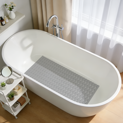 OTHWAY Non Slip Shower Mat for Tub & Inside Shower,36.6" x 16.9" Soft TPE Bath Mat with Suction Cups,Easy to Cut Shower Floor Mat,Machine Washable Bathtub Mats