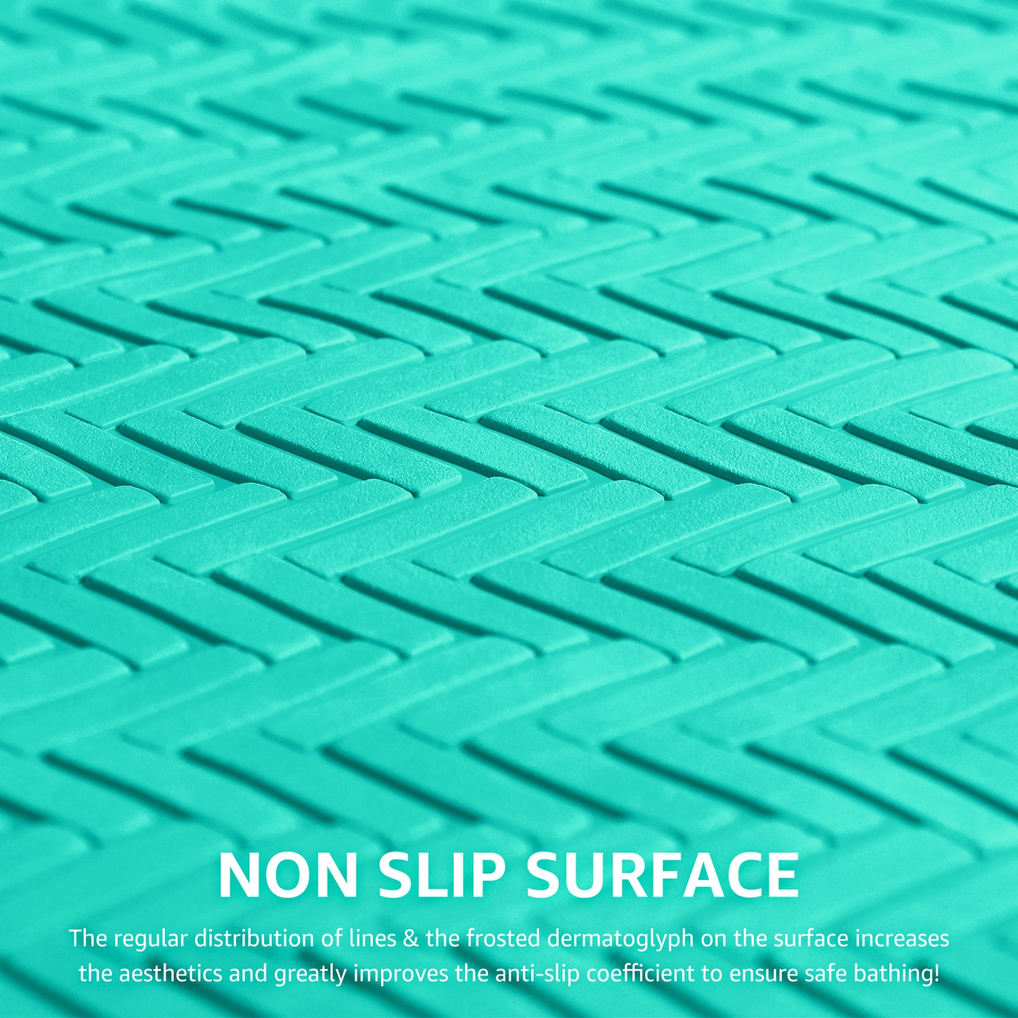 Anti-Slip Rubber Baby Bath Mat - Strong Suction Cups (Grey)