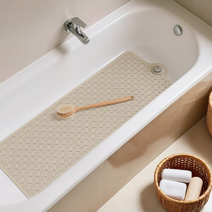 OTHWAY Non-Slip Bath Mat for Tub with Hair Catcher, 39"x17" Long Shower Mat, Large Drain Holes, Machine Washable Gripper Tub Mat