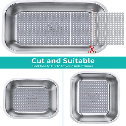 Bligli Round Sink Mats 2-Pack ,Non-Slip PVC Sink Protector, Fits Stainless Steel / Ceramic Sinks,15.7 x 11.8 inch,Fast Draining Dot Design for Kitchen Sink