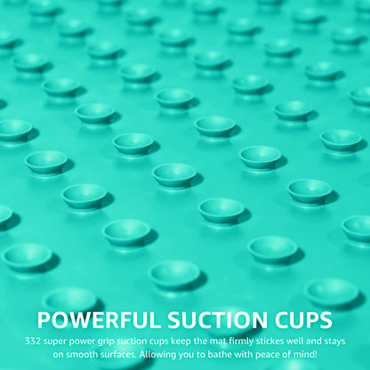 Anti-Slip Rubber Baby Bath Mat - Strong Suction Cups (Grey)