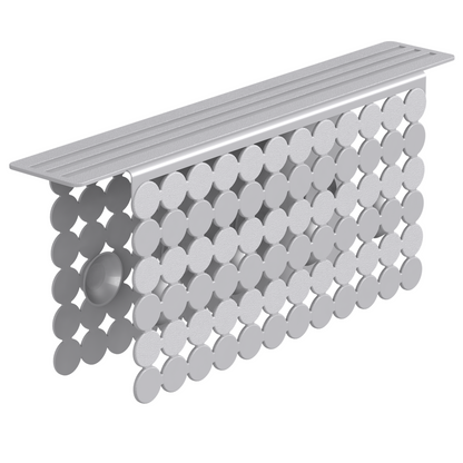 OTHWAY 9.5"x12" Non-Slip Double Sink Divider Protector Mat - Heavy-Duty Dish Drying Rack with Strong Suction Cups, Easy to Clean & No Smell Kitchen Sink Tray for Glassware, Plates & Dishes