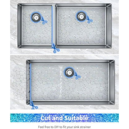 Bligli Non-Slip PVC Sink Mats (2-pack) – Pebble Design Protector for Stainless Steel/Porcelain, Dish Drying & Kitchen Liner, 15.7"x11.8"