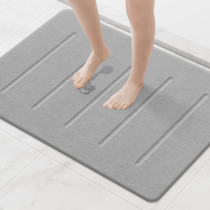 OTHWAY Stone Bath Mat Large, 32" x 20" Diatomaceous Earth for Bathroom, Super Absorbent Quick Drying Non-Slip Diatomite Shower Mat