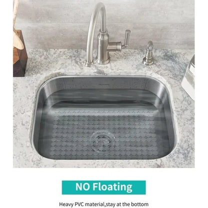 Bligli Round Sink Mats 2-Pack ,Non-Slip PVC Sink Protector, Fits Stainless Steel / Ceramic Sinks,15.7 x 11.8 inch,Fast Draining Dot Design for Kitchen Sink